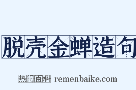 脱壳金蝉造句是什么意思的图片